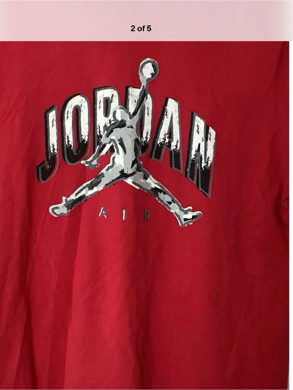 Jordan Red Short Sleeve T-Shirt with Jumpman Graphic
